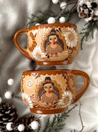 "Pavo Navideño" Set de 2 Tazas PREVENTA (ENVÍOS 5 DIC)