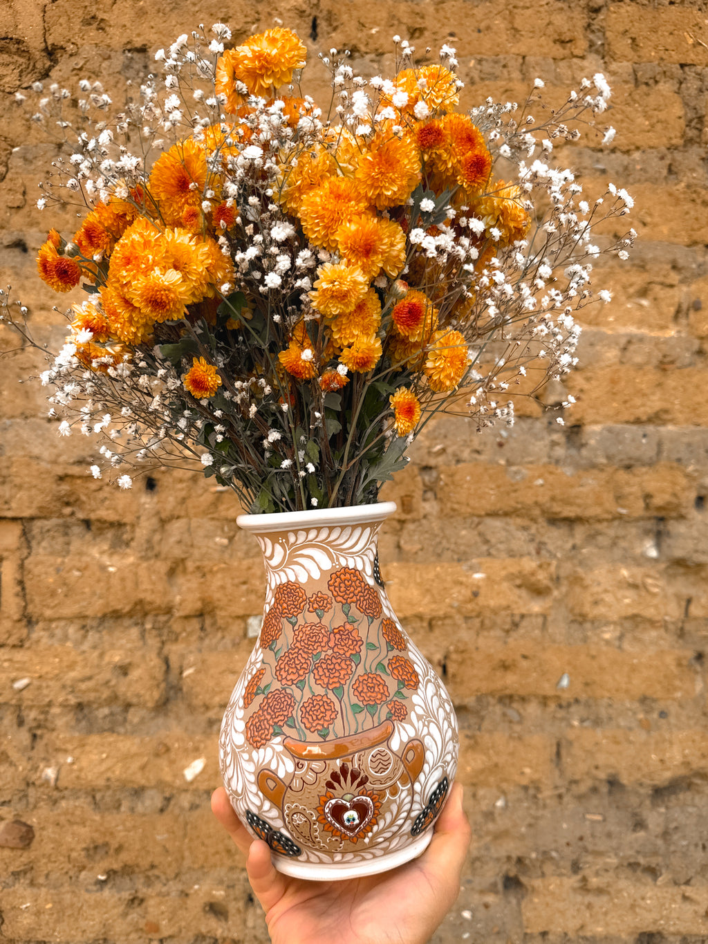 Florero Cempasuchil - PREVENTA (6 a 12 SEMANAS)