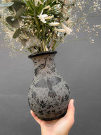 Florero Otomí Negro - PREVENTA (6 a 12 SEMANAS)