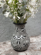 Florero Otomí Blanco y Negro- PREVENTA (6 a 12 SEMANAS)