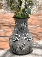 Florero Otomí Blanco y Negro- PREVENTA (6 a 12 SEMANAS)