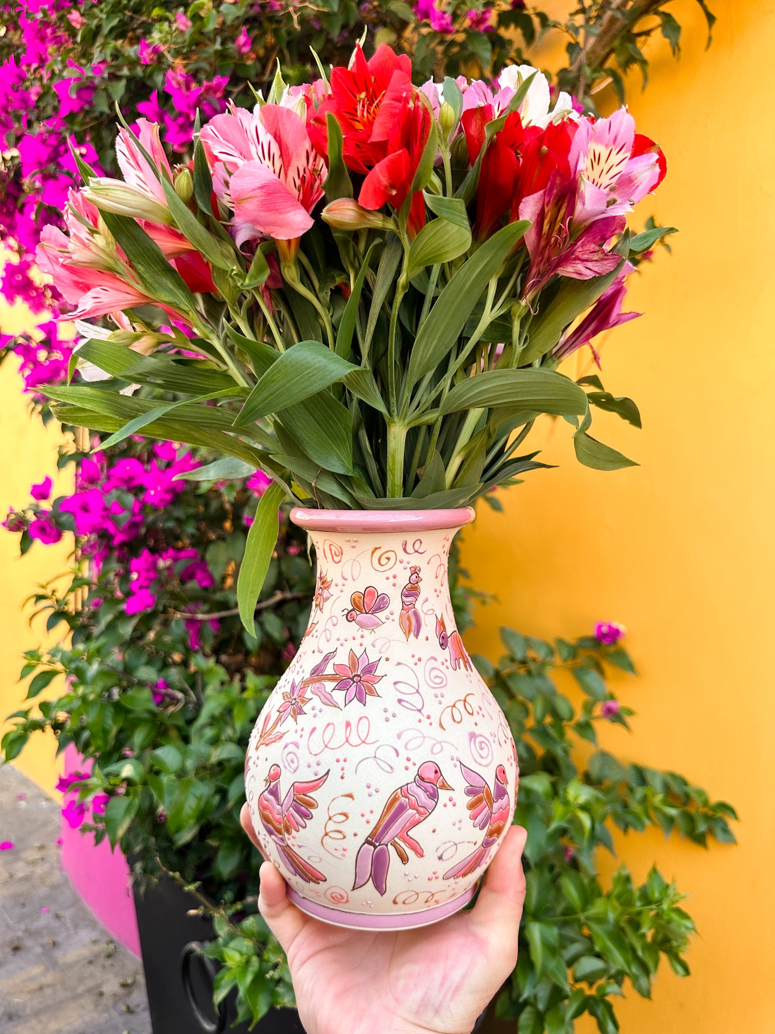 Florero Otomi Rosa - PREVENTA (6 a 12 SEMANAS)