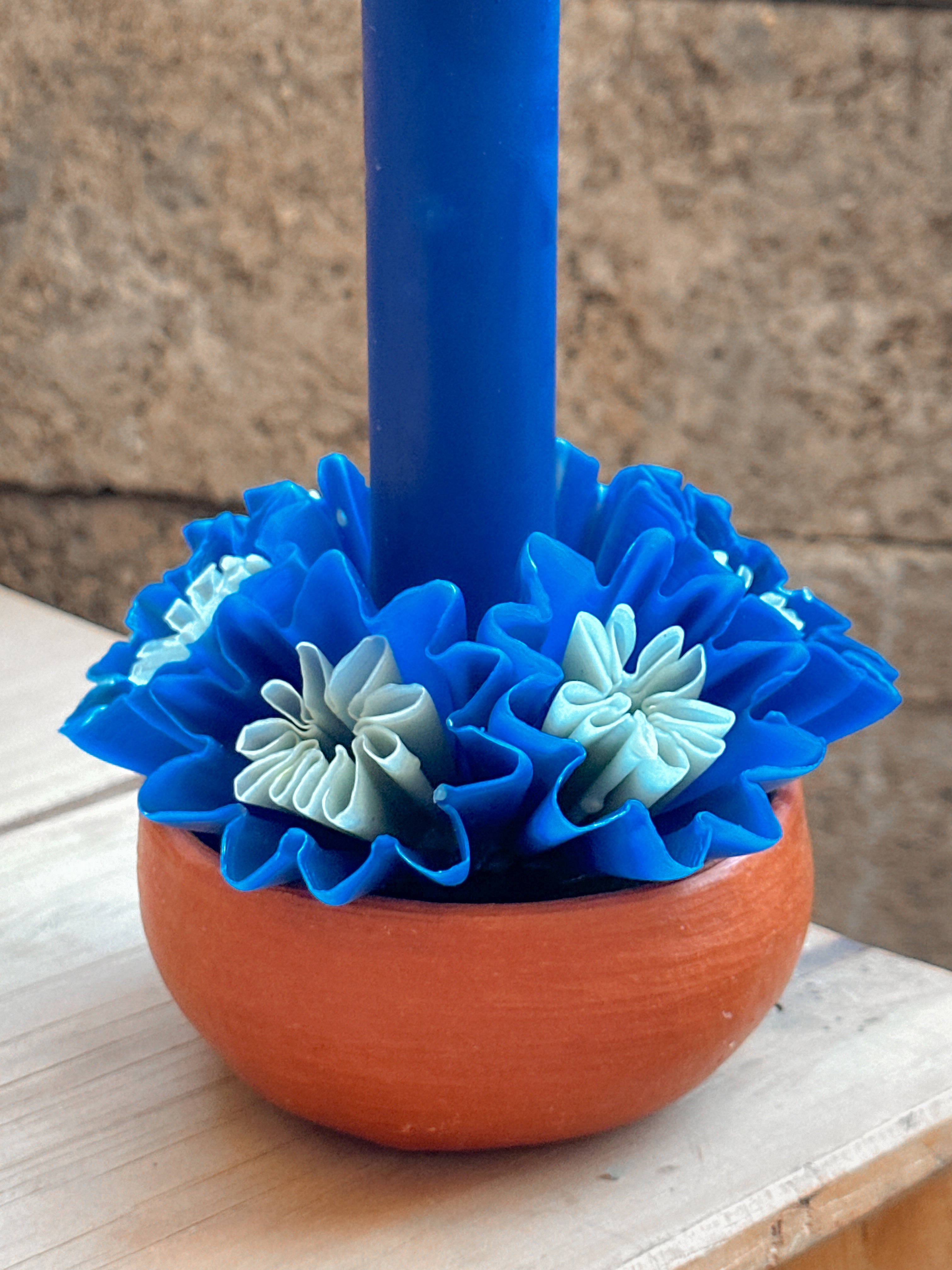 Vela de cera de abeja mediana