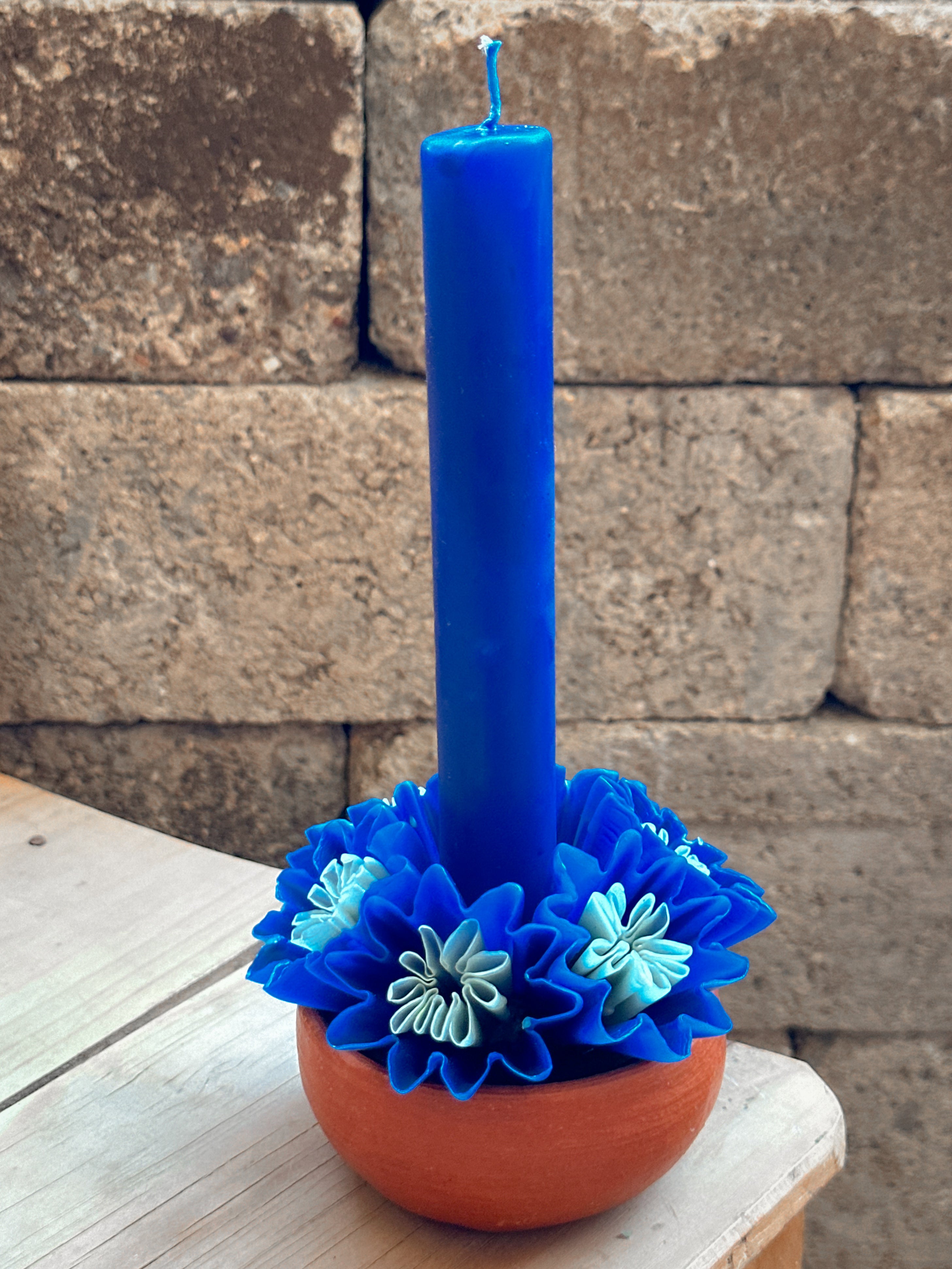 Vela de cera de abeja mediana