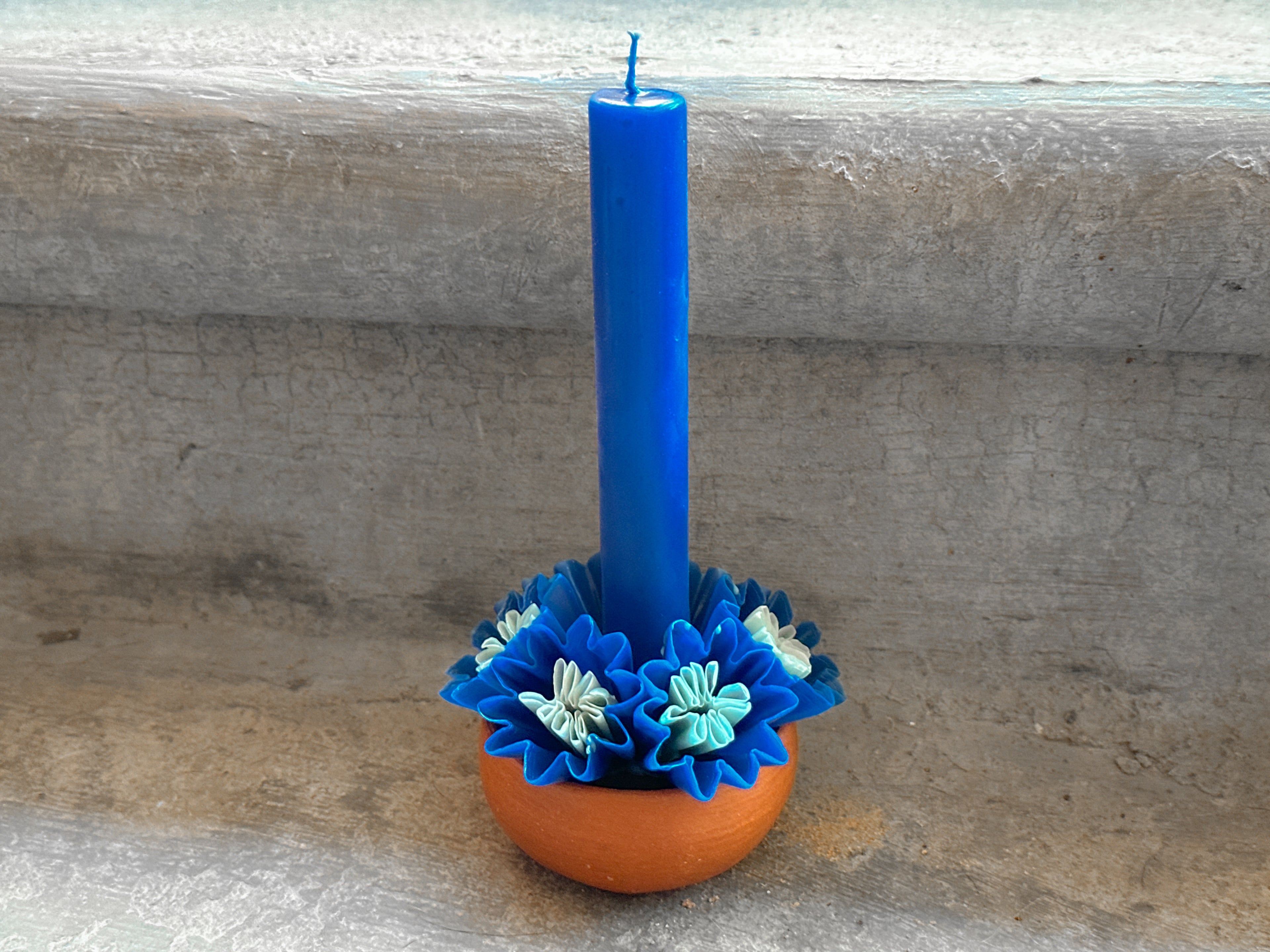 Vela de cera de abeja mediana