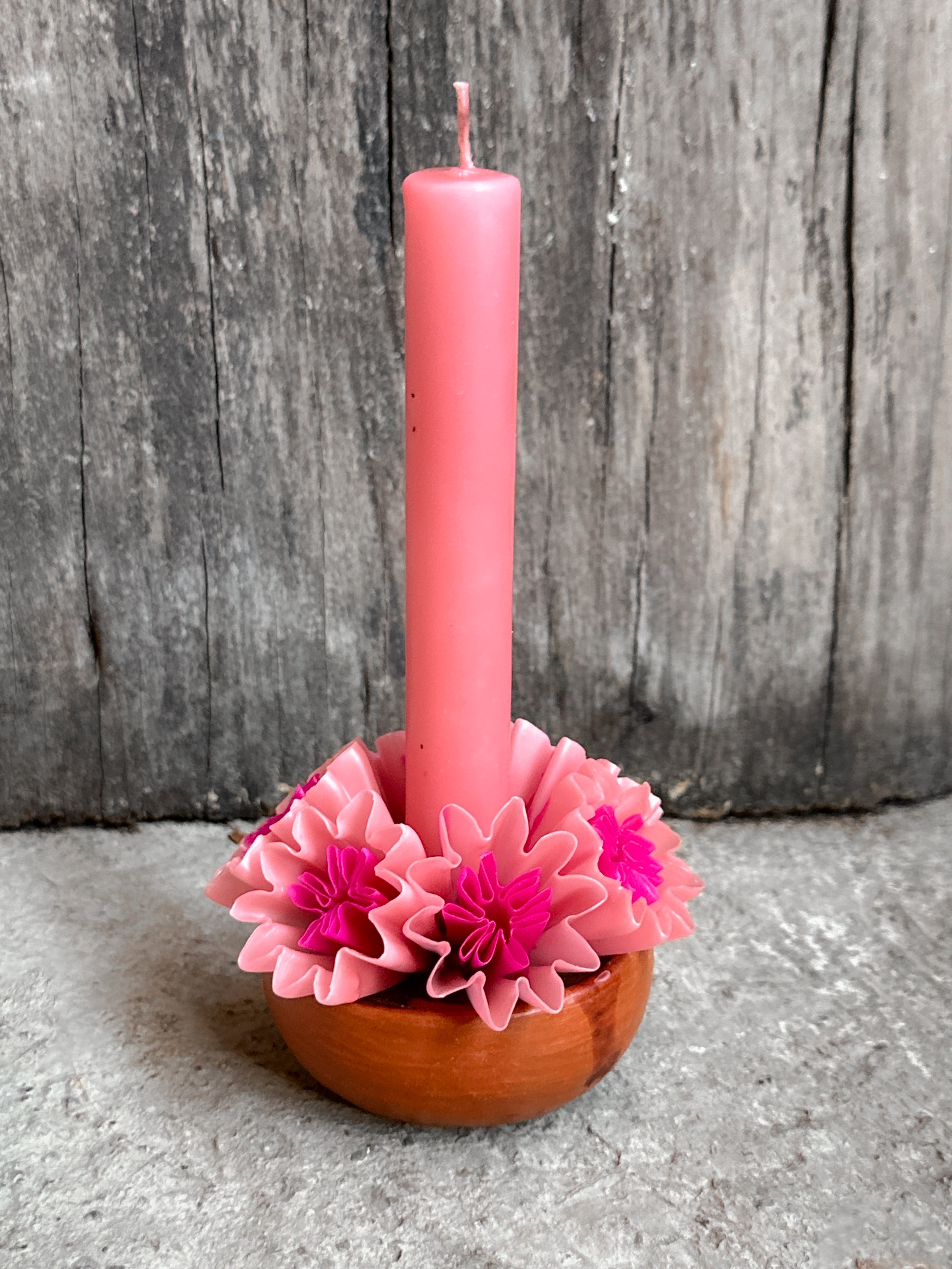 Vela de cera de abeja mediana