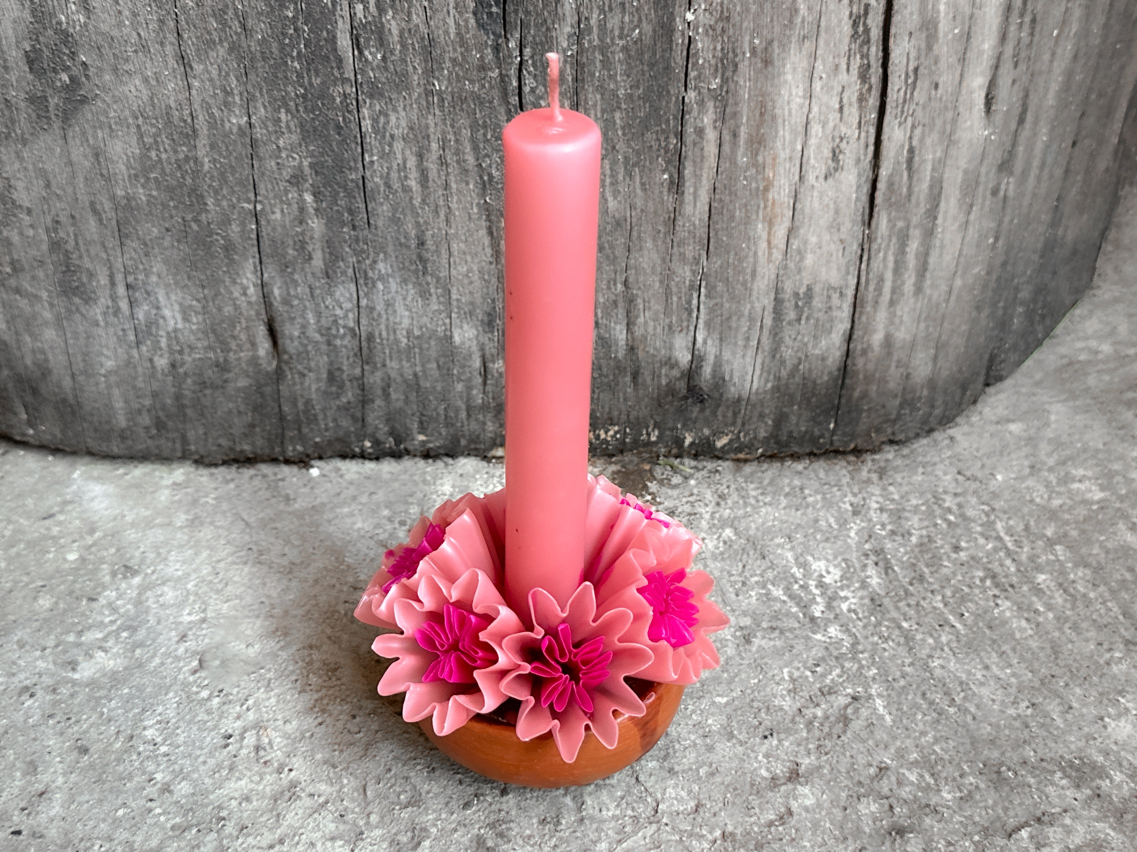 Vela de cera de abeja mediana