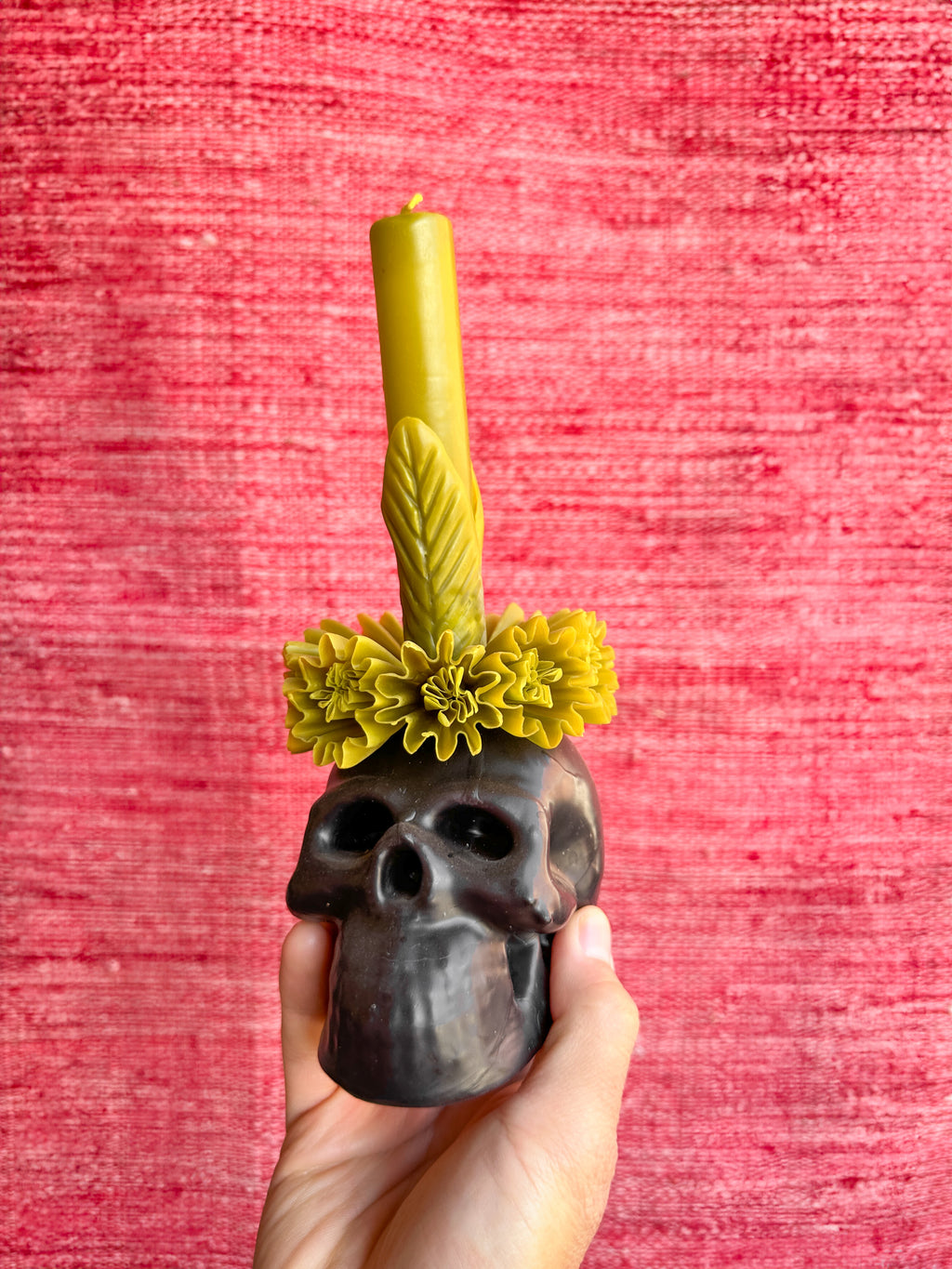 Vela de Cera de Abeja Catrina Floral