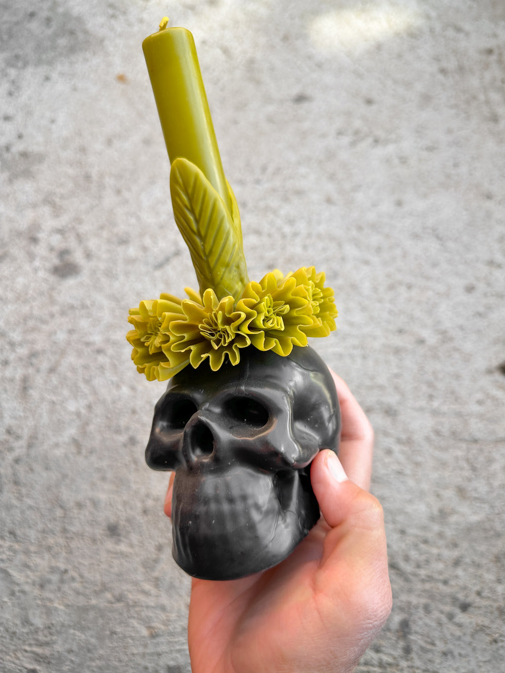 Vela de Cera de Abeja Catrina Floral