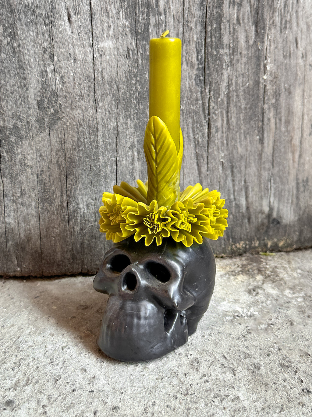 Vela de Cera de Abeja Catrina Floral