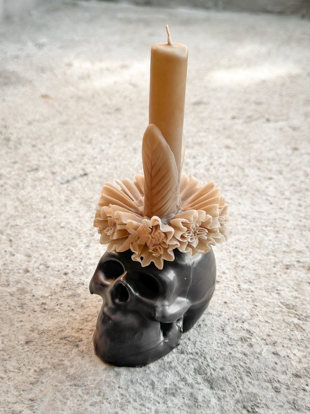 Vela de Cera de Abeja Catrina Floral