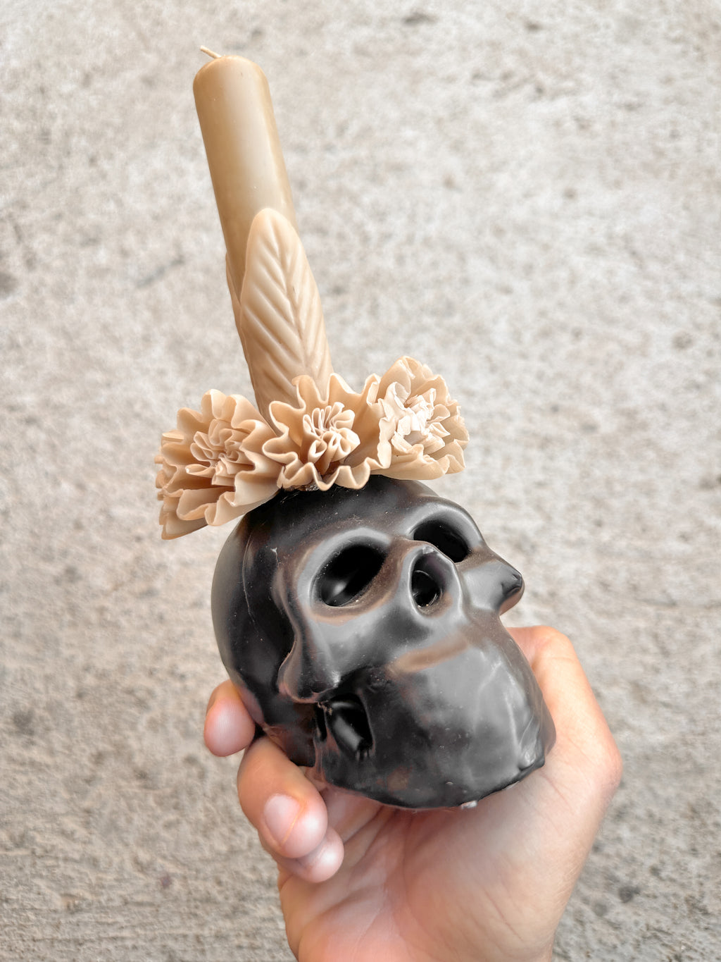 Vela de Cera de Abeja Catrina Floral