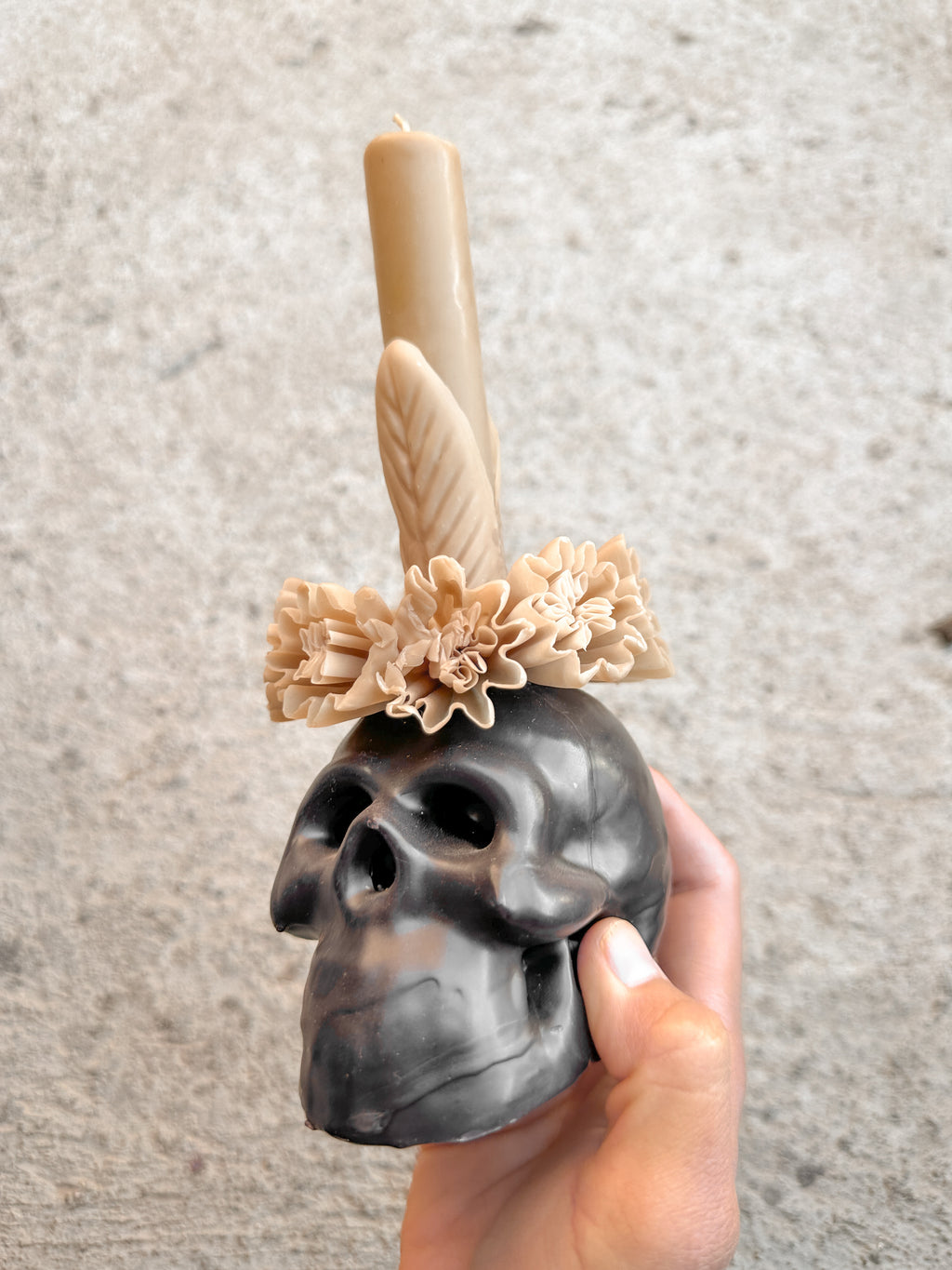Vela de Cera de Abeja Catrina Floral