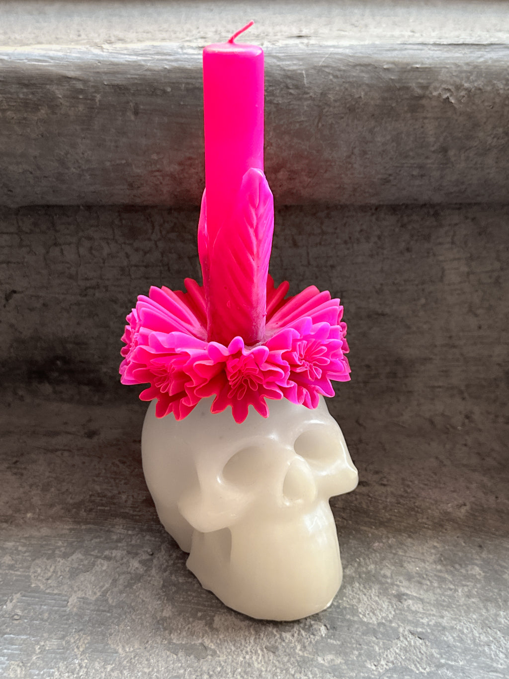 Vela de Cera de Abeja Catrina Floral