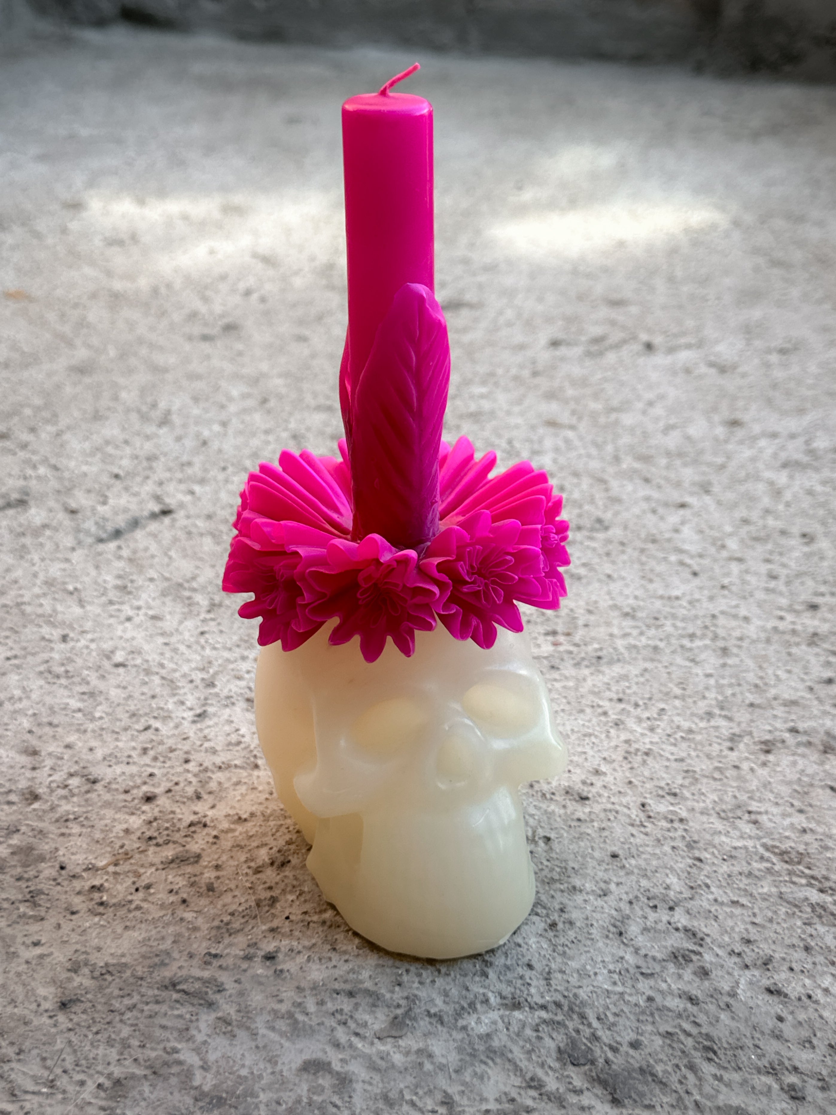 Vela de Cera de Abeja Catrina Floral