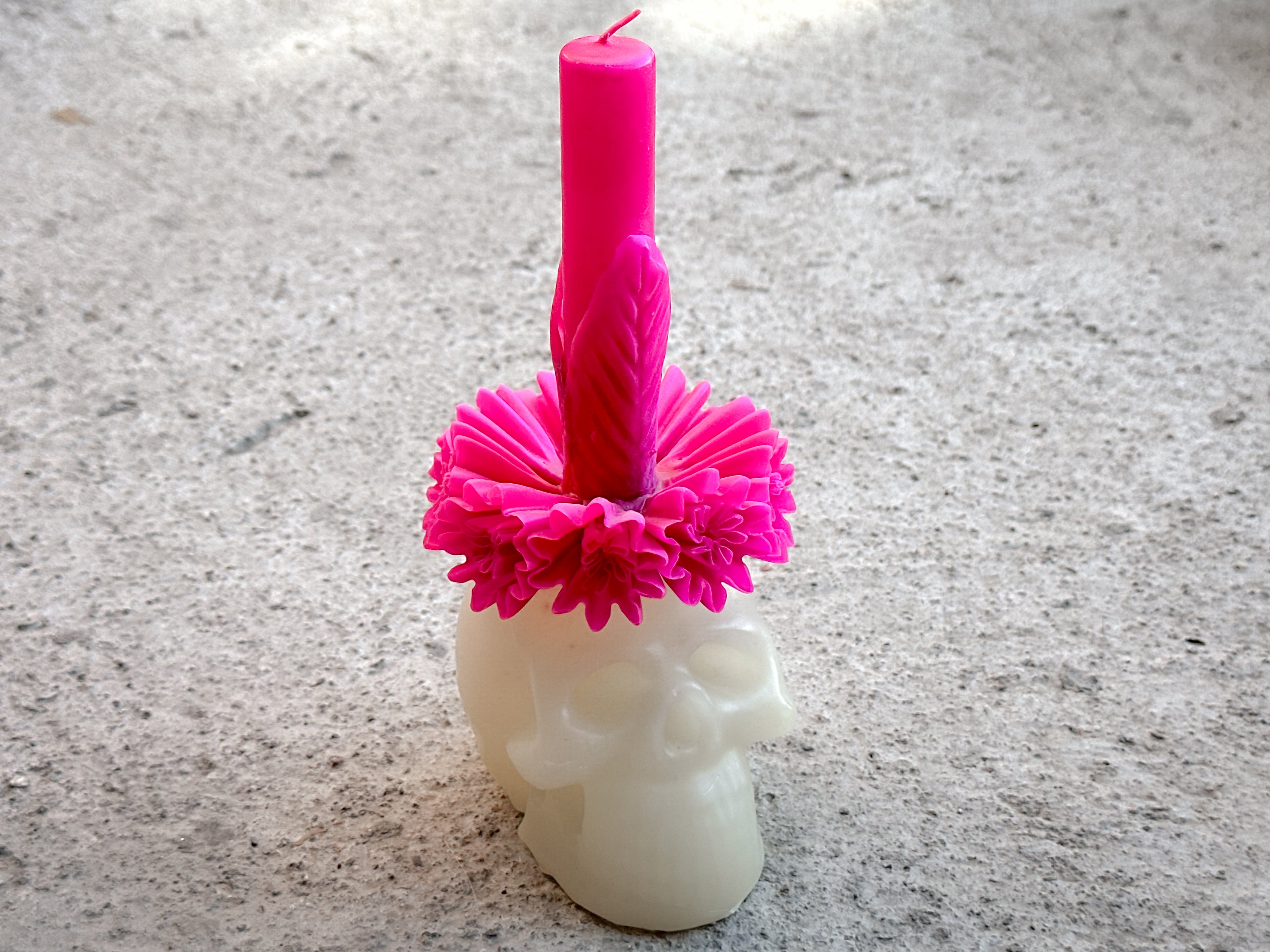 Vela de Cera de Abeja Catrina Floral