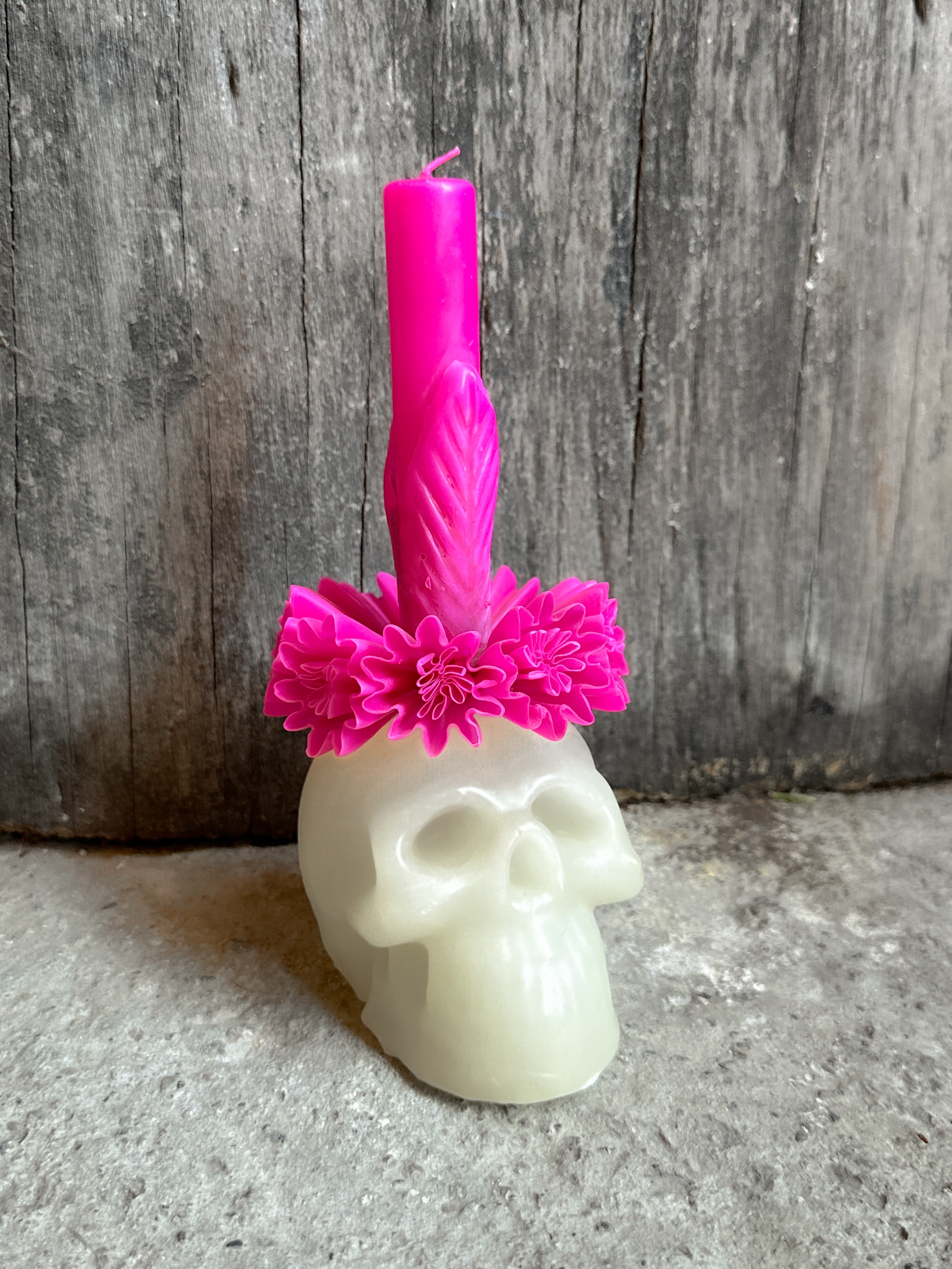 Vela de Cera de Abeja Catrina Floral