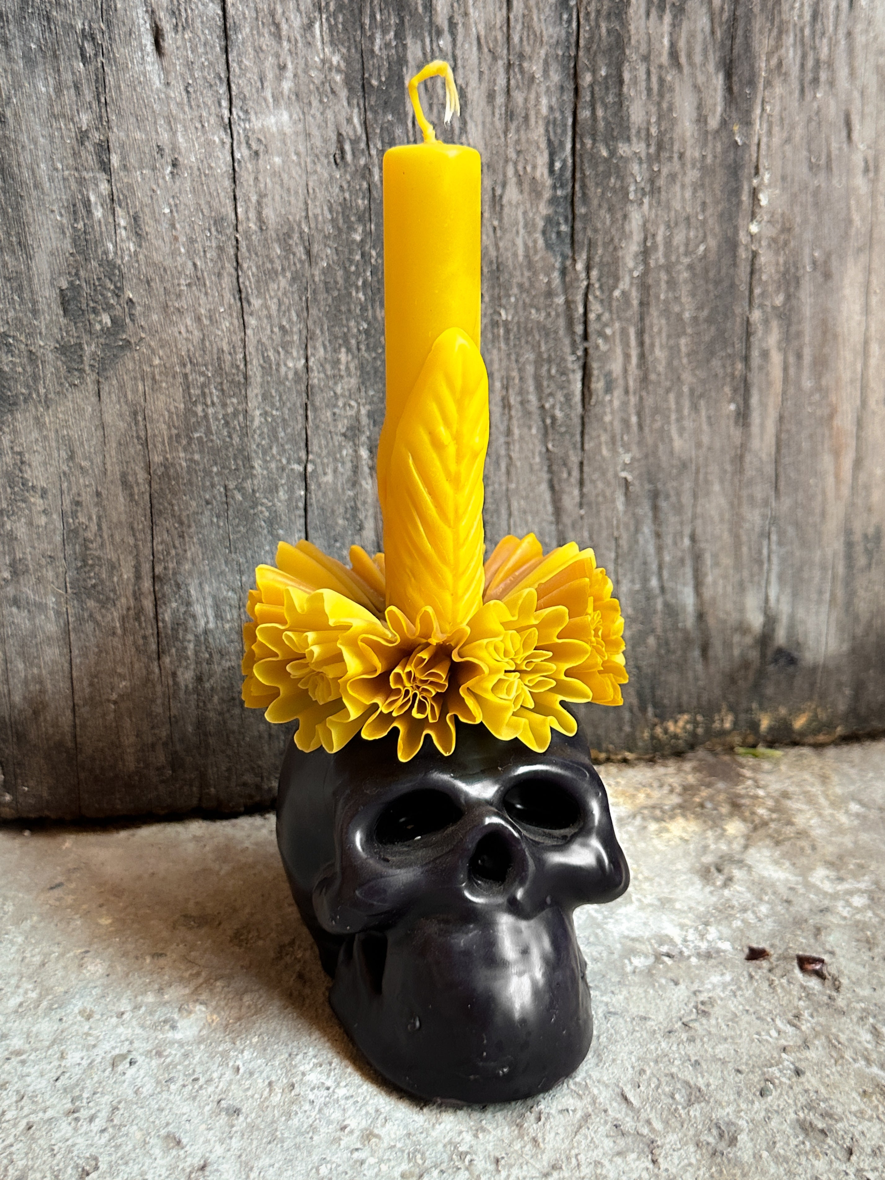 Vela de Cera de Abeja Catrina Floral