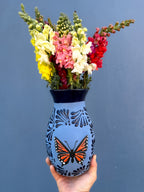 Florero Mariposa Monarca Azul -  PREVENTA (6 a 12 SEMANAS)