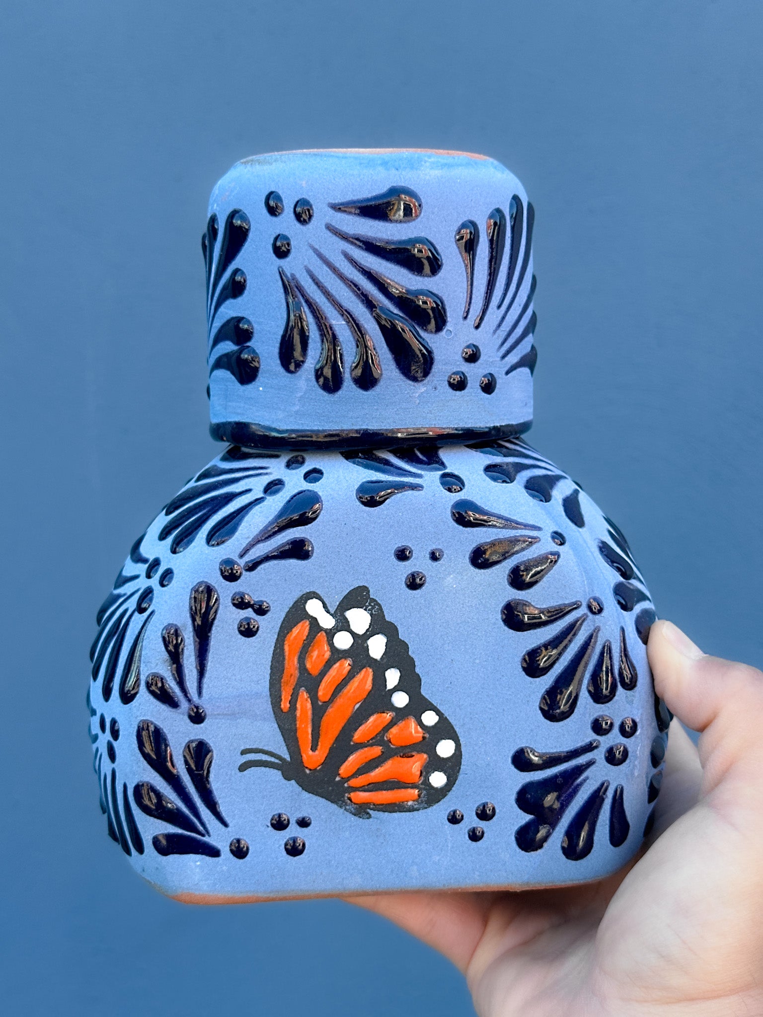 Licorera Mariposa Monarca Azul -  PREVENTA (6 a 12 SEMANAS)