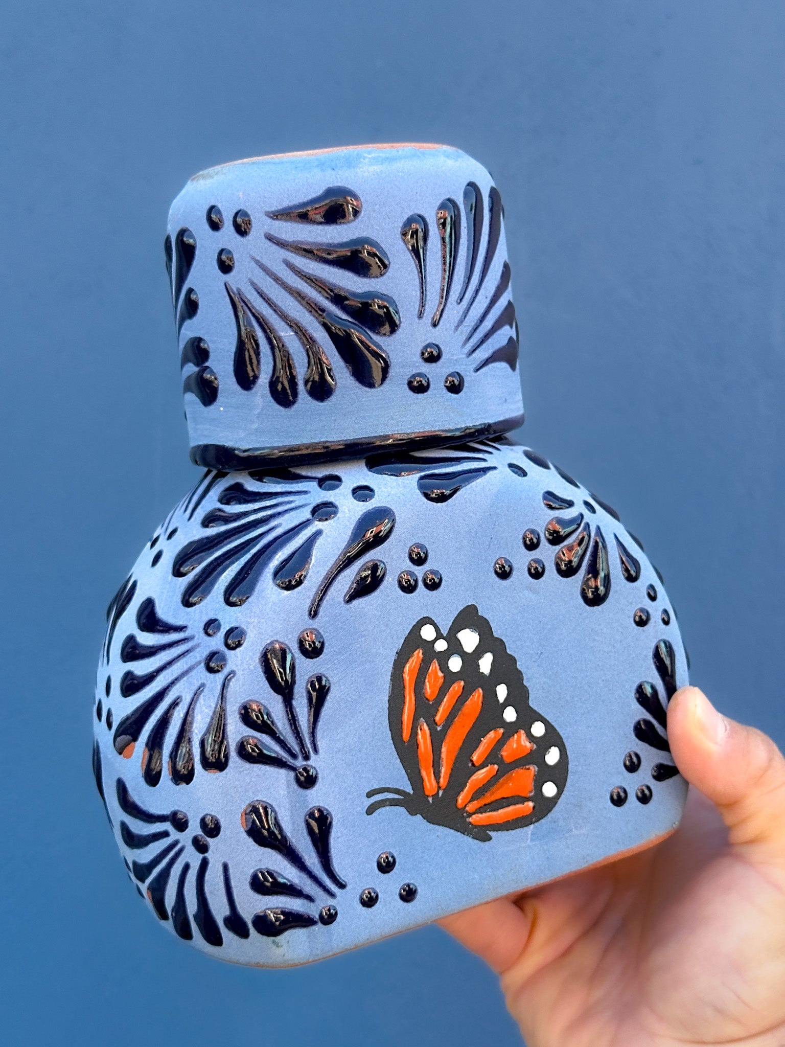 Licorera Mariposa Monarca Azul -  PREVENTA (6 a 12 SEMANAS)