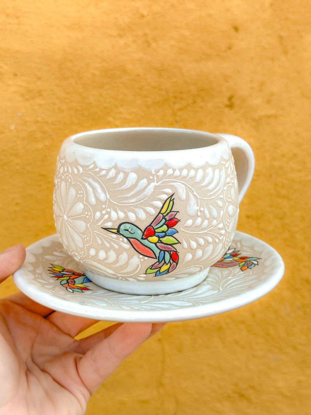 Juego de Taza con Plato Colibrí - PREVENTA (6 a 12 SEMANAS)