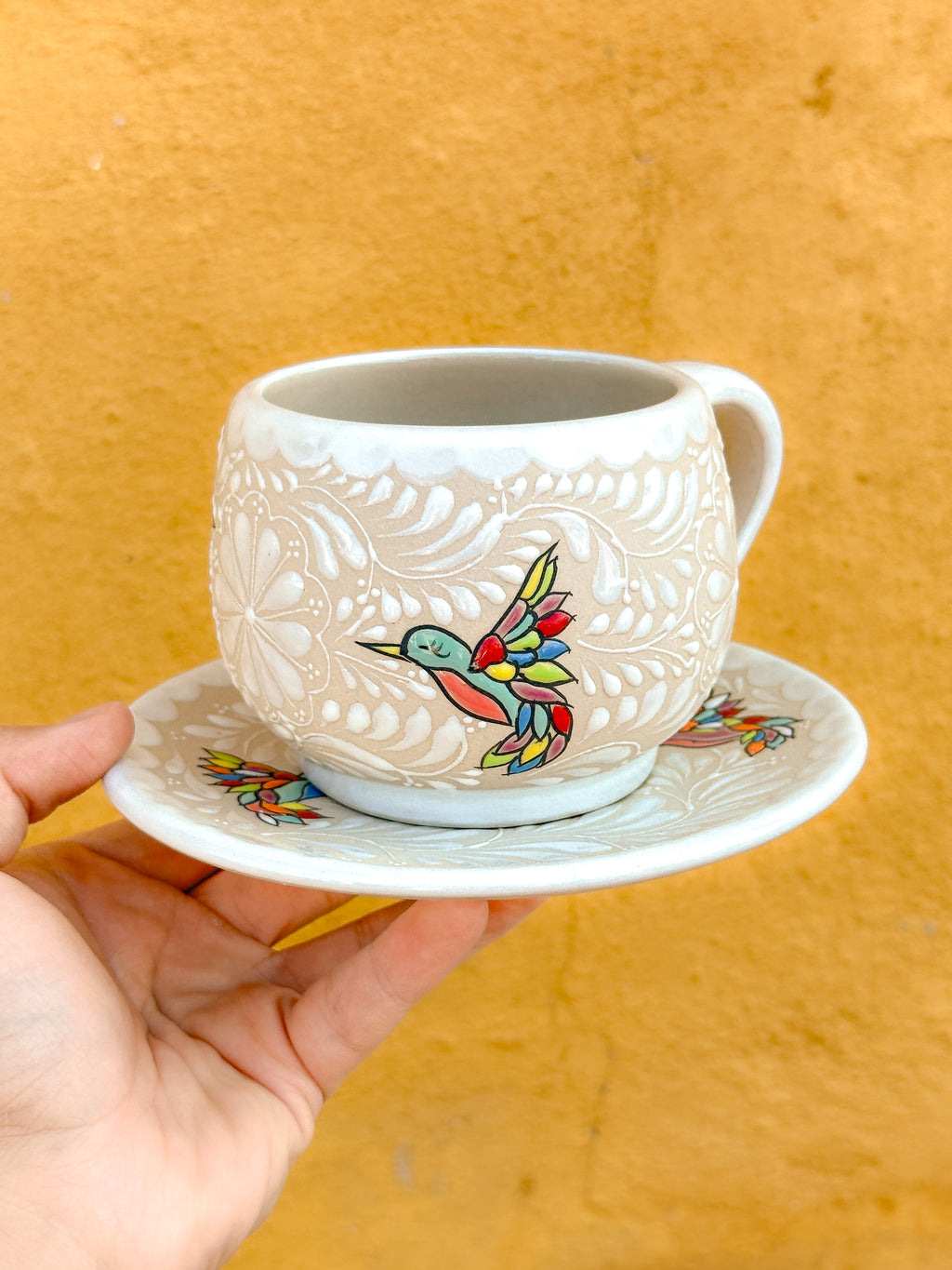 Juego de Taza con Plato Colibrí - PREVENTA (6 a 12 SEMANAS)