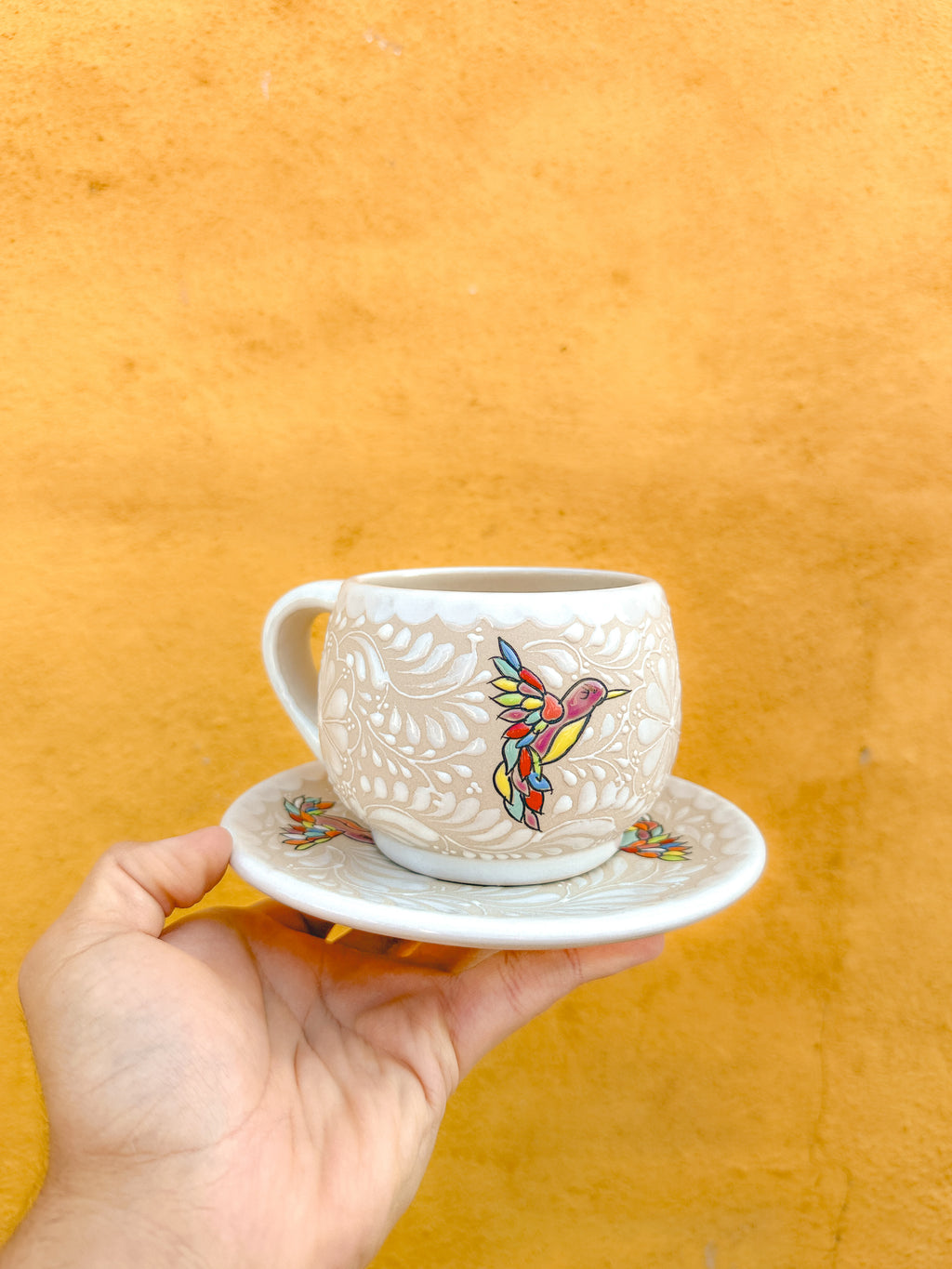 Juego de Taza con Plato Colibrí - PREVENTA (6 a 12 SEMANAS)