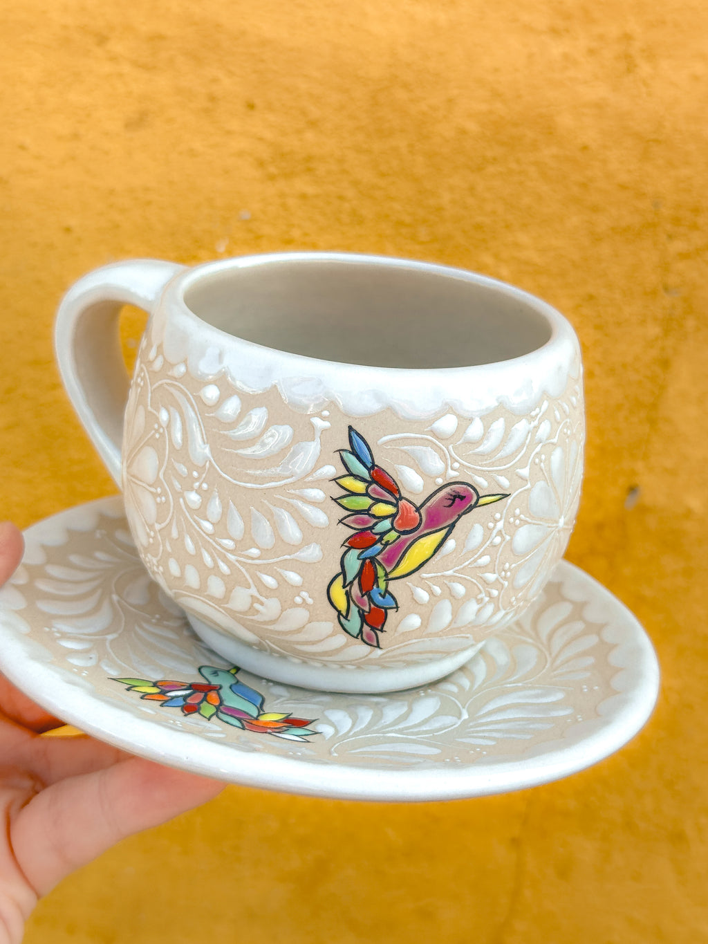 Juego de Taza con Plato Colibrí - PREVENTA (6 a 12 SEMANAS)