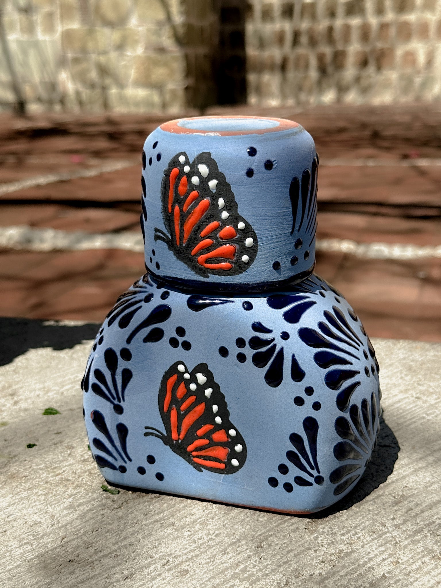 Licorera Mariposa Monarca Azul -  PREVENTA (6 a 12 SEMANAS)