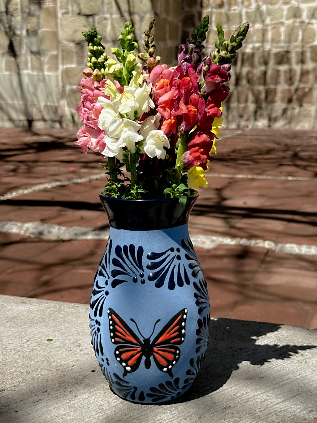 Florero Mariposa Monarca Azul -  PREVENTA (6 a 12 SEMANAS)