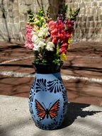 Florero Mariposa Monarca Azul -  PREVENTA (6 a 12 SEMANAS)