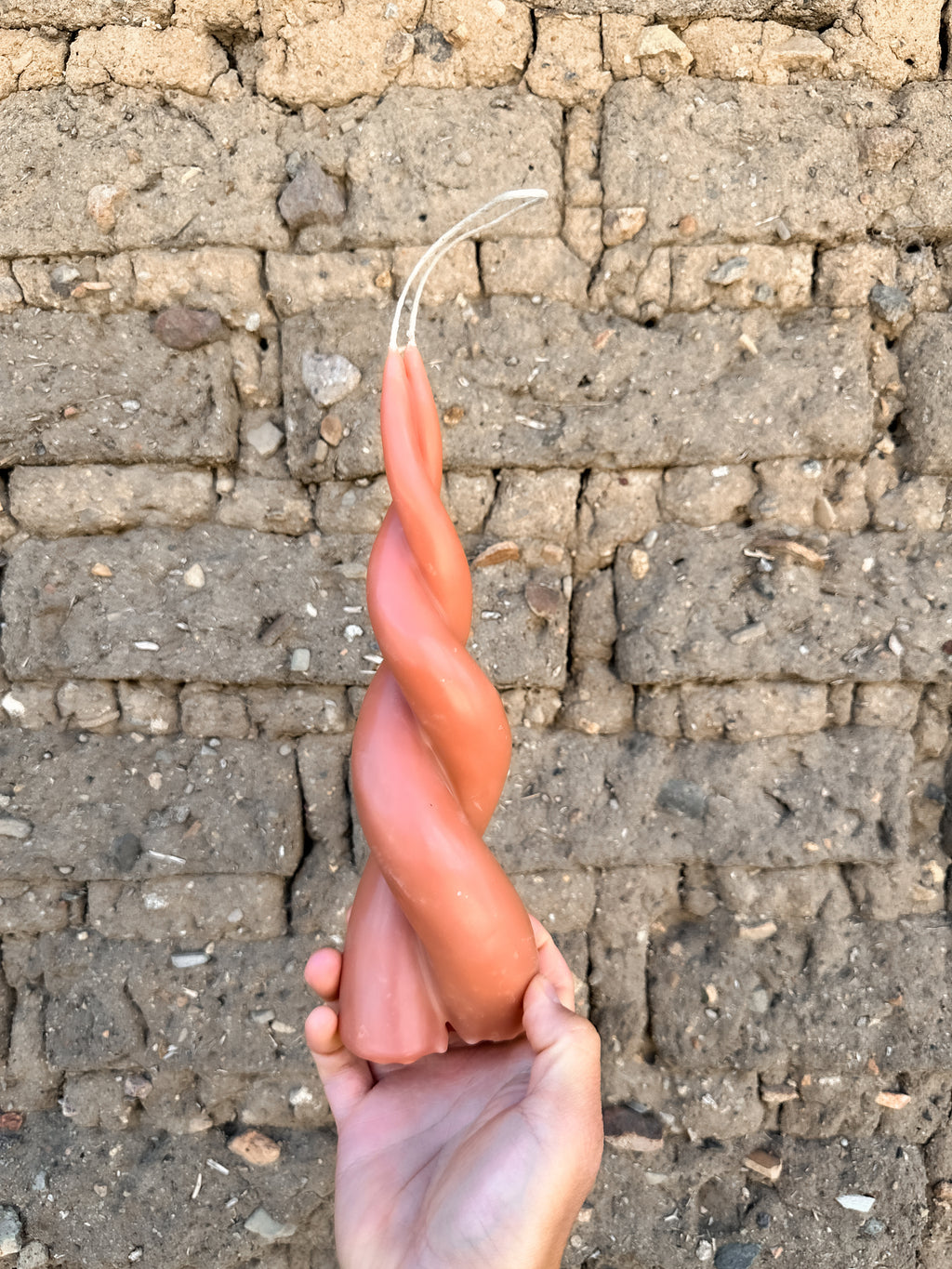 Lila Vela espiral de cera de abejas Rosa Suave
