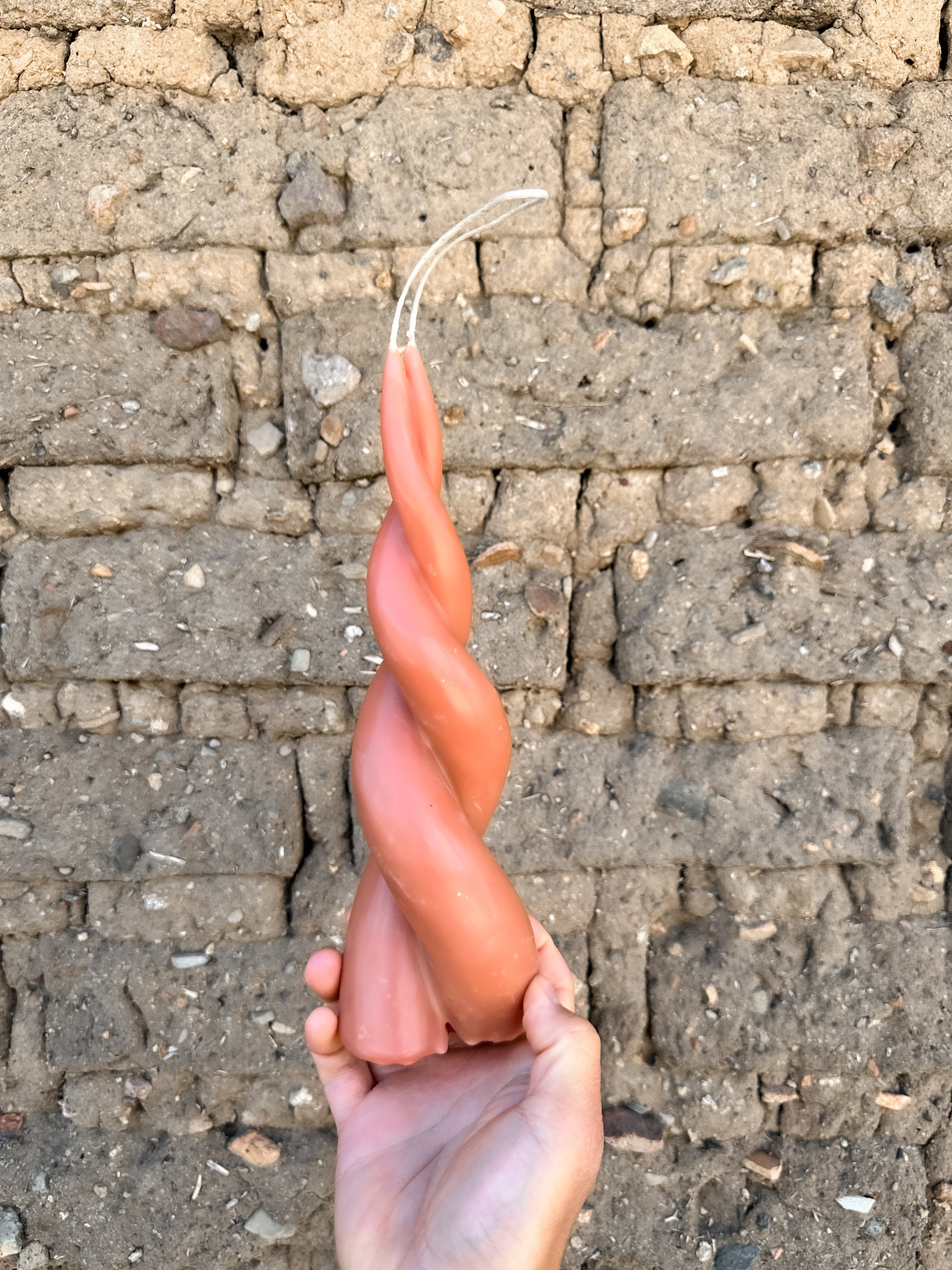 Lila Vela espiral de cera de abejas Rosa Suave