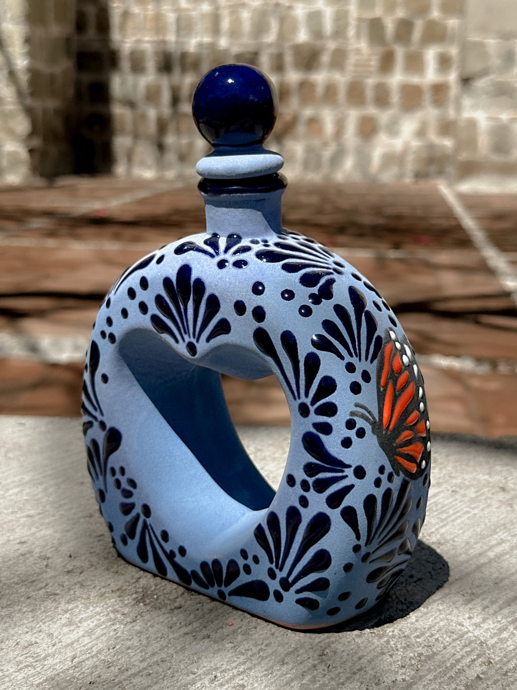 Licorera Corazón Mariposa Monarca Azul -  PREVENTA (6 a 12 SEMANAS)