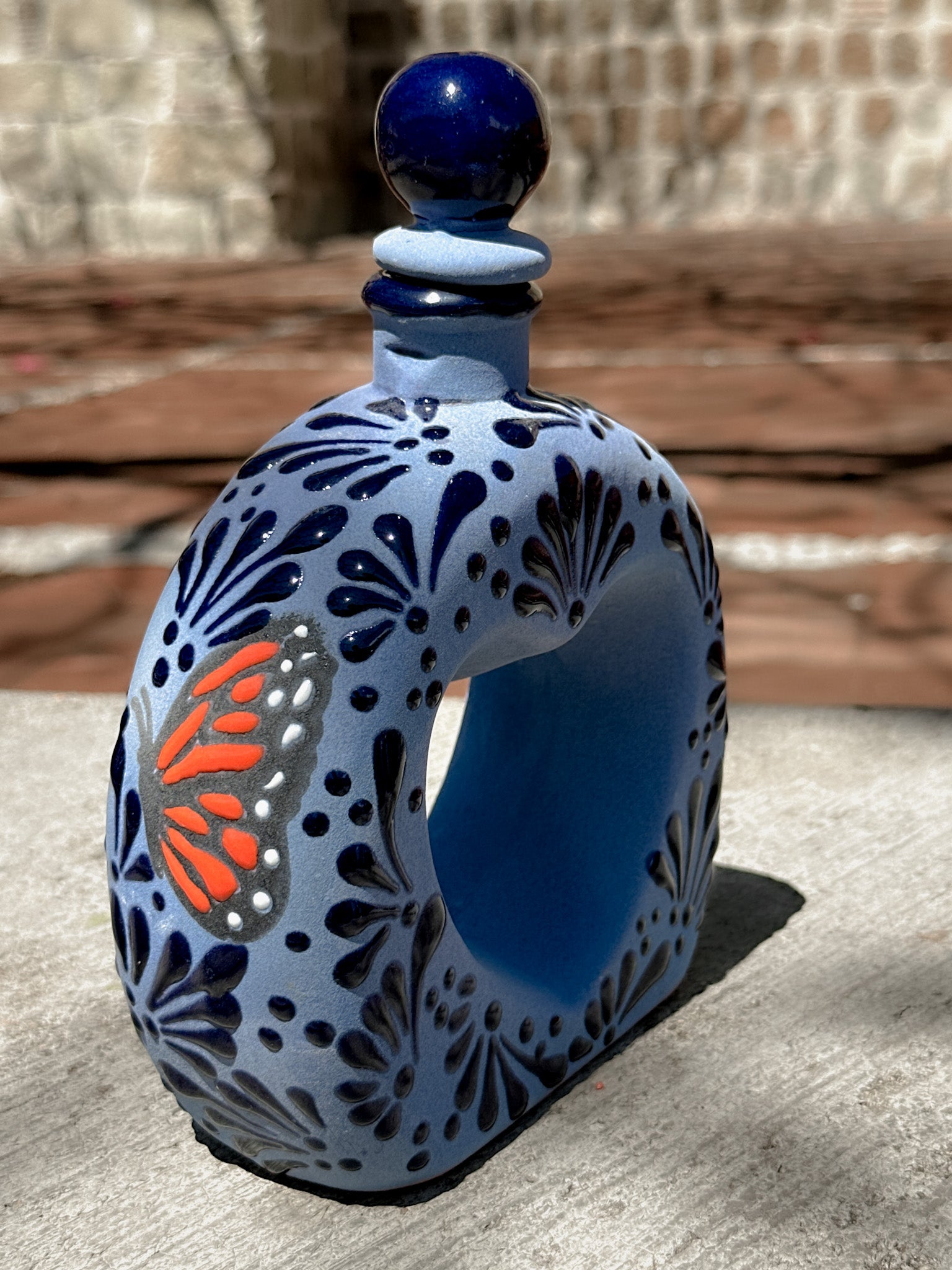 Licorera Corazón Mariposa Monarca Azul -  PREVENTA (6 a 12 SEMANAS)