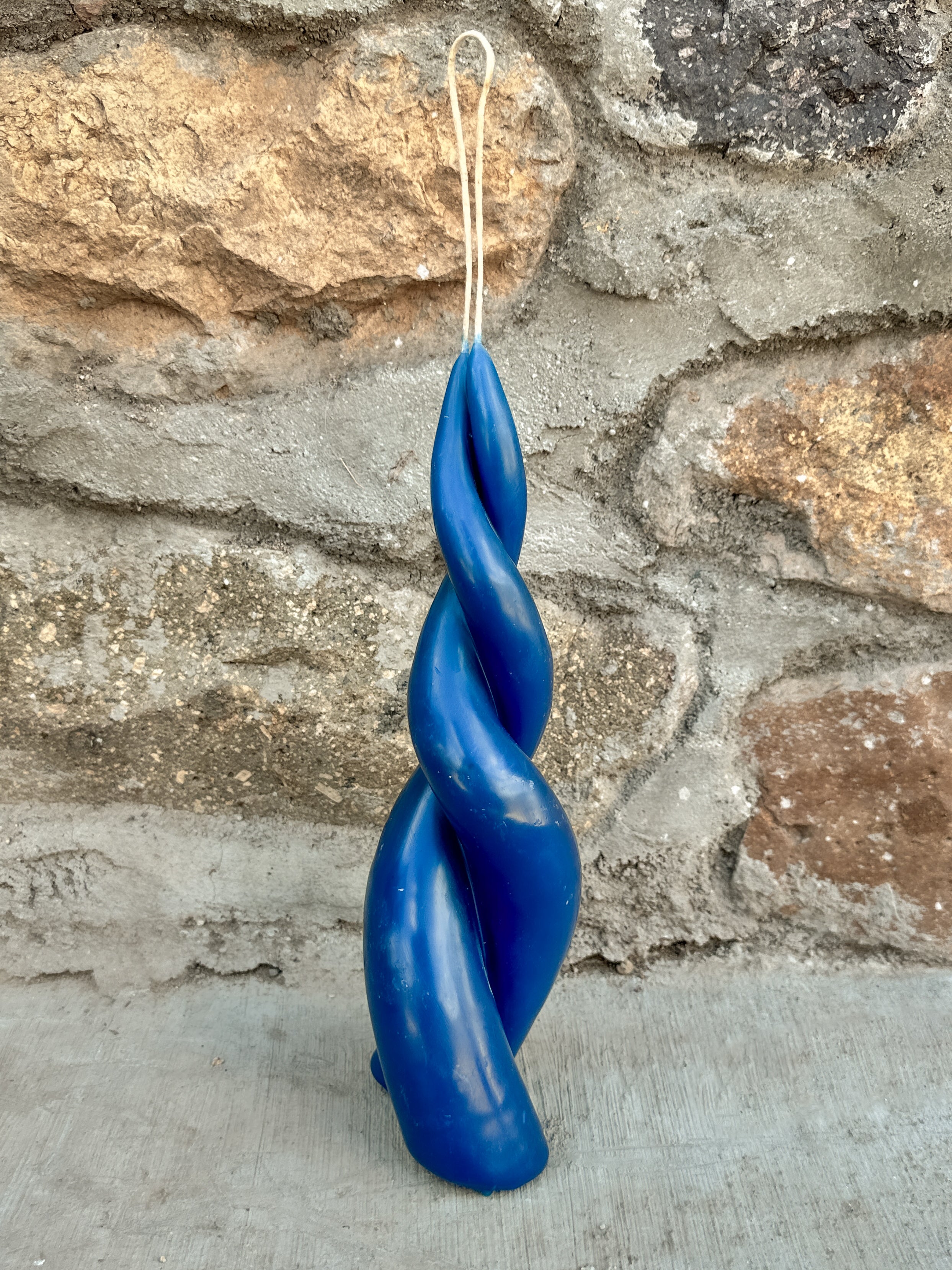 Lila Vela espiral de cera de abejas Azul Obscuro