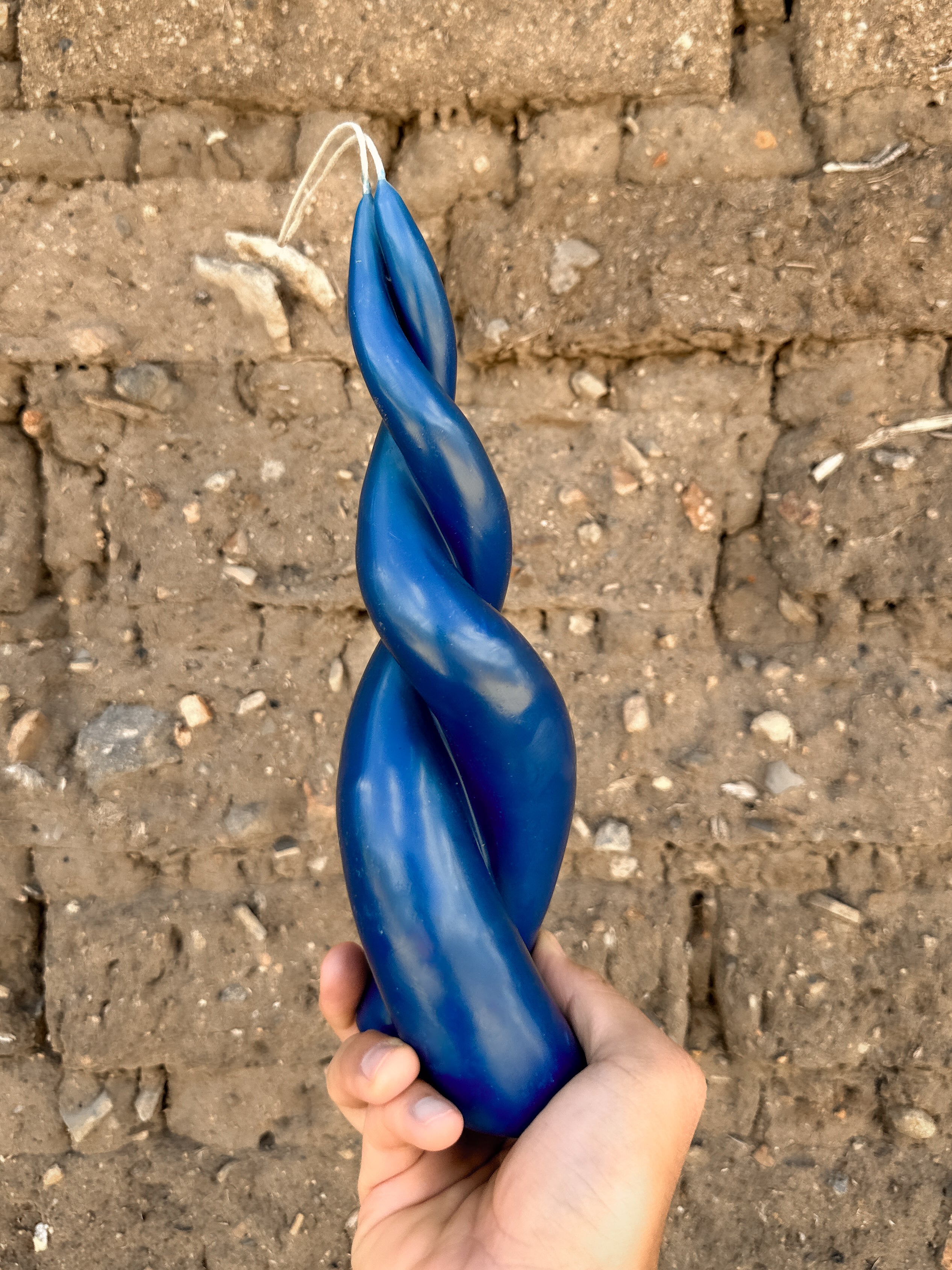 Lila Vela espiral de cera de abejas Azul Obscuro