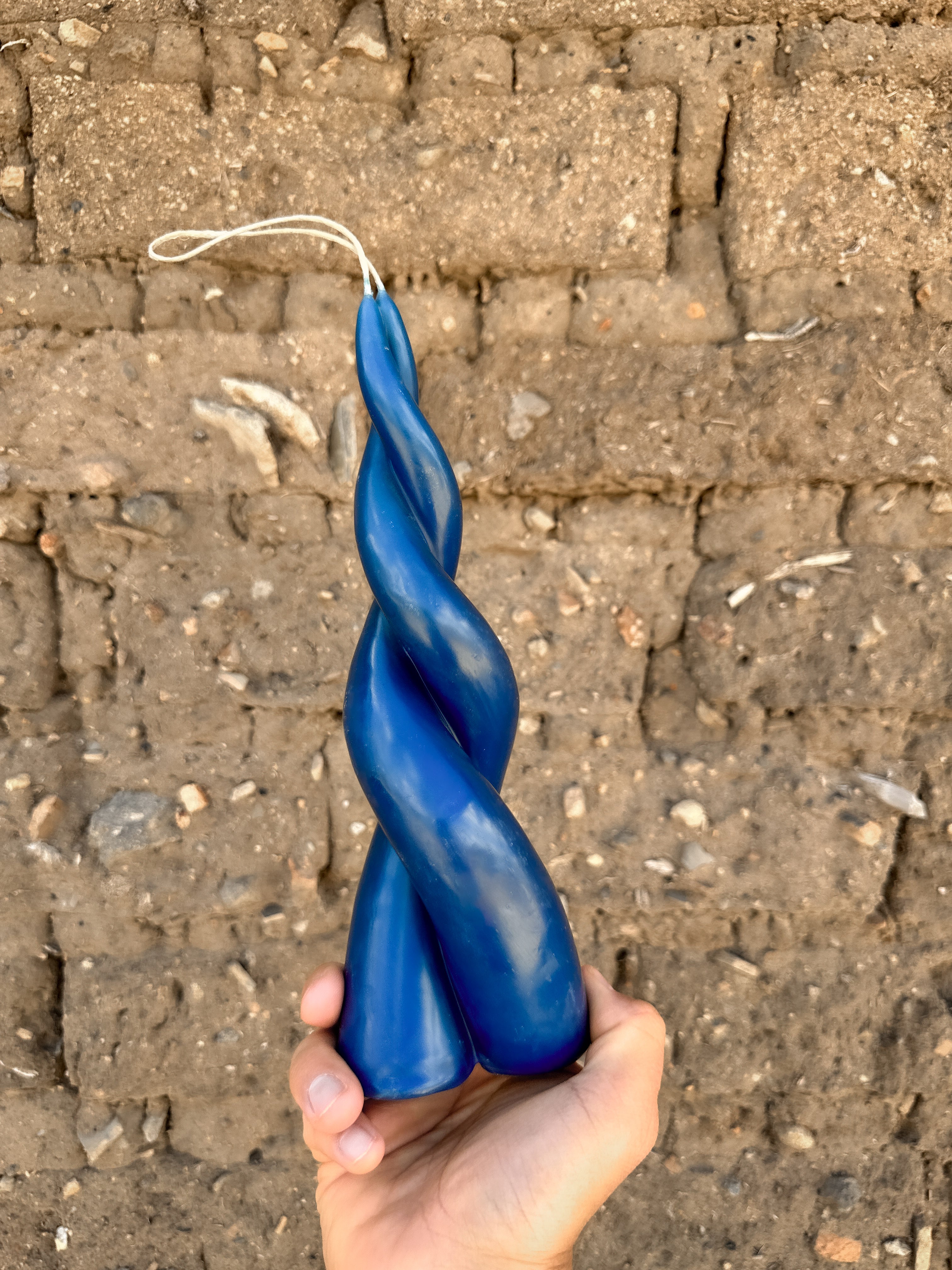 Lila Vela espiral de cera de abejas Azul Obscuro