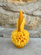 Amorcito Vela floral de cera de abeja Amarillo