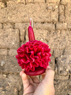 Amorcito Vela floral de cera de abeja Magenta