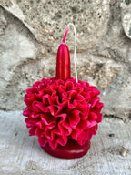 Amorcito Vela floral de cera de abeja Magenta