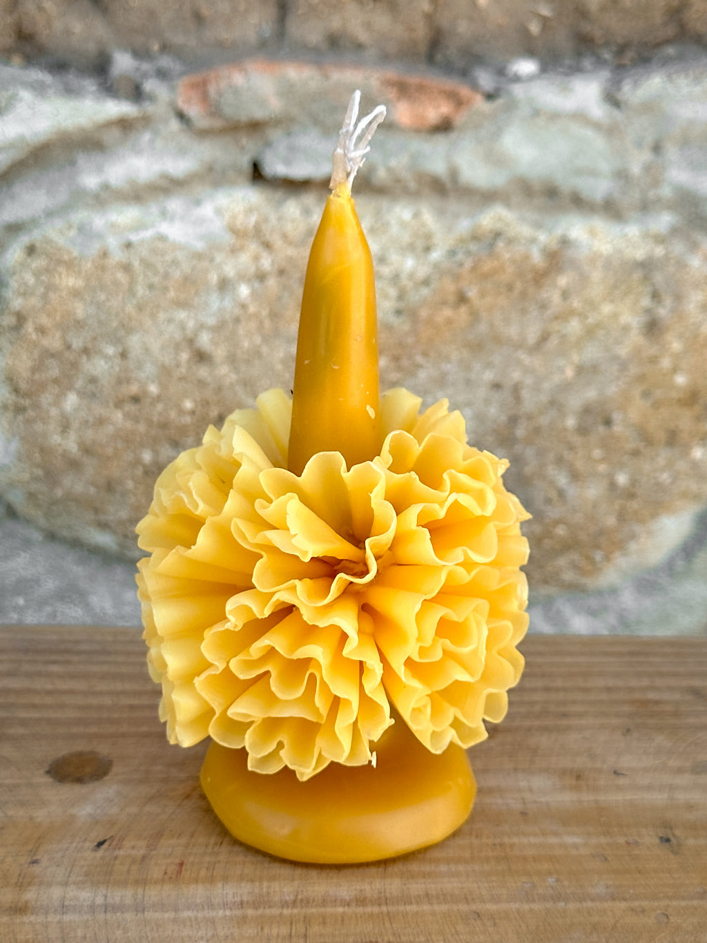 Vela floral de cera de abeja de Teotitlán Amarilla