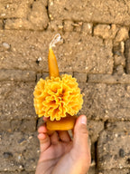 Vela floral de cera de abeja de Teotitlán Amarilla