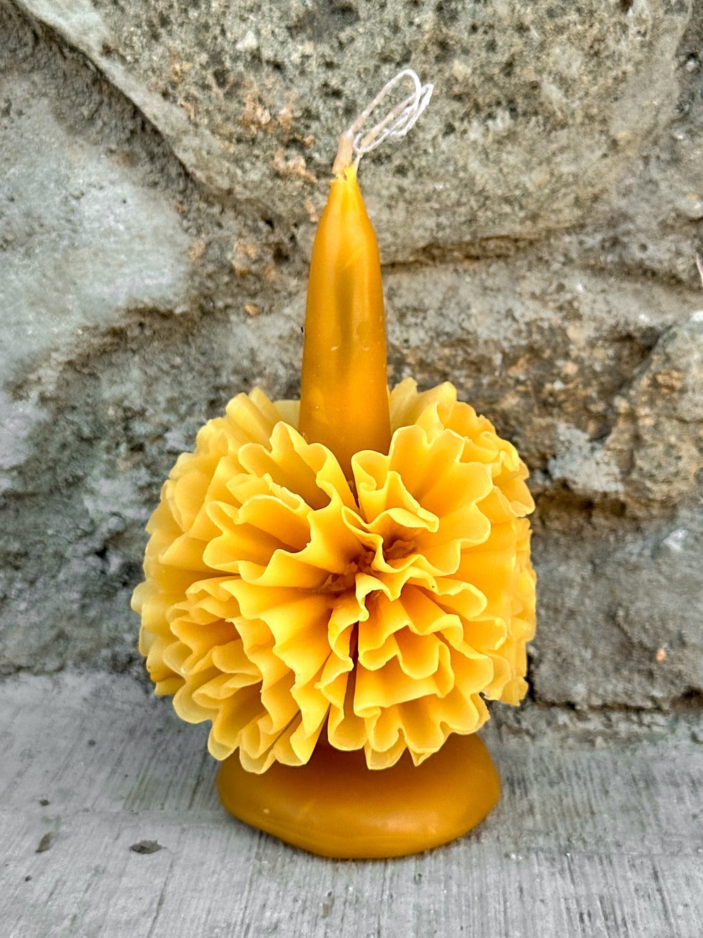 Vela floral de cera de abeja de Teotitlán Amarilla