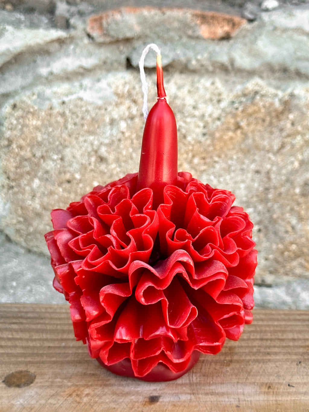 Vela floral de cera de abejas de Teotitlán Roja