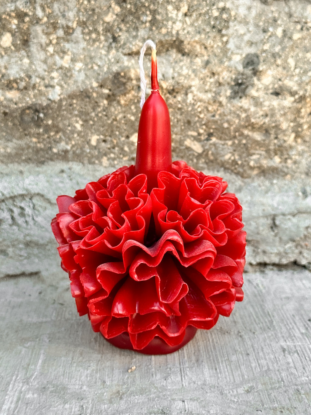 Vela floral de cera de abejas de Teotitlán Roja