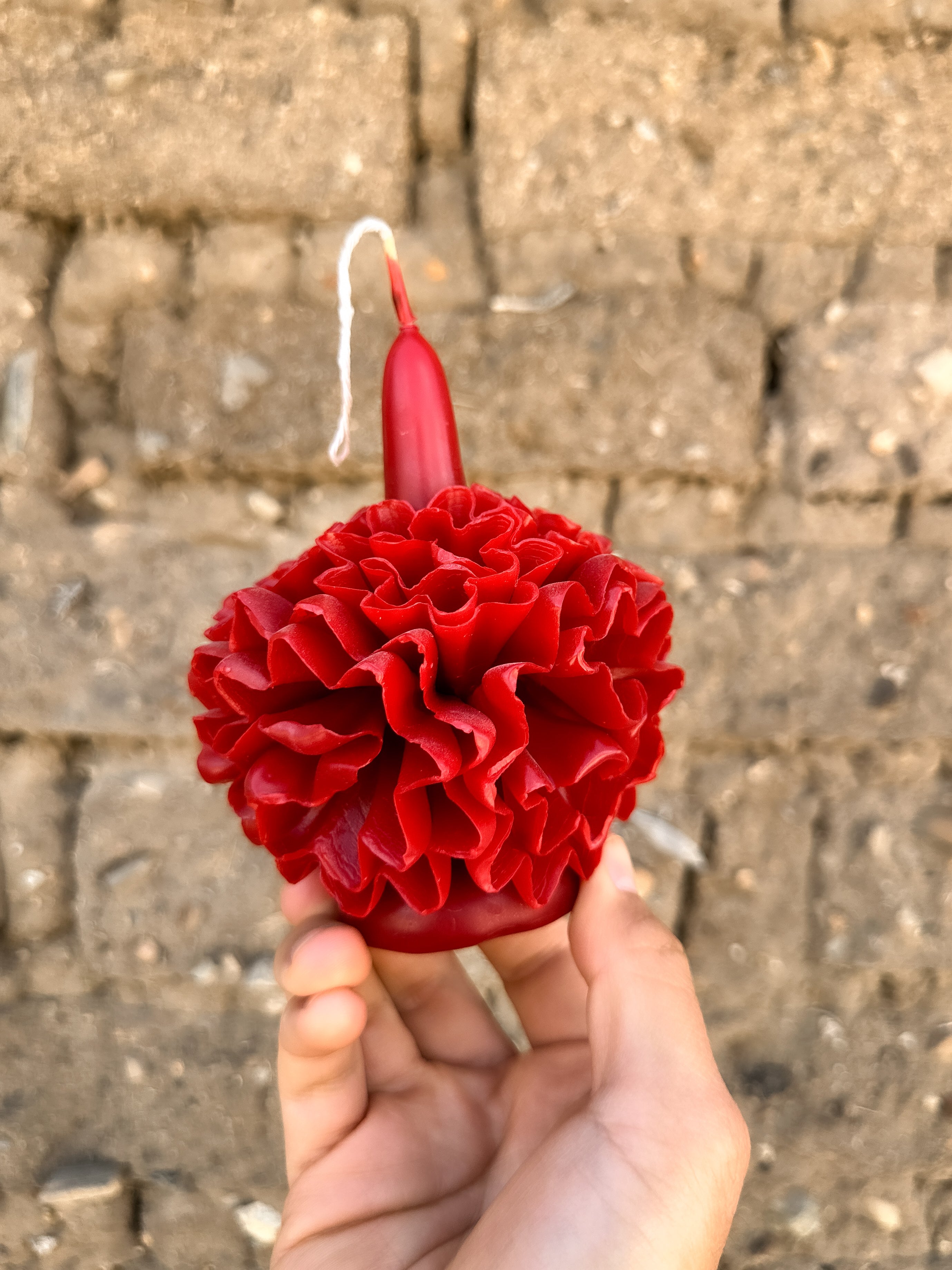 Vela floral de cera de abejas de Teotitlán Roja