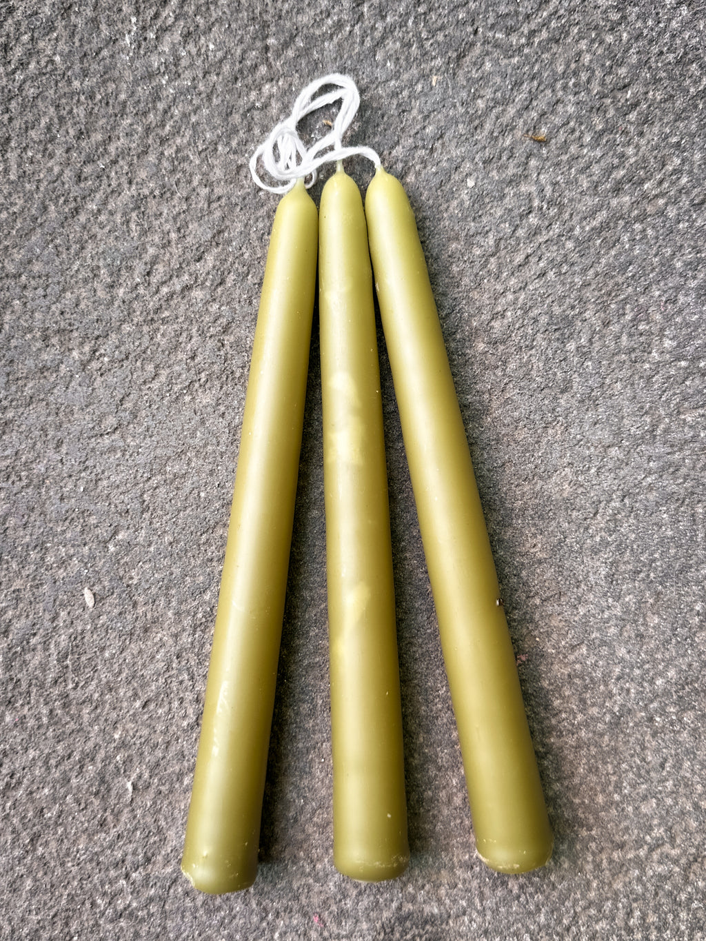 Juego de 3 velas de cera de abeja Verde Limón