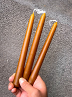 Juego de 3 velas de cera de abeja Naranja